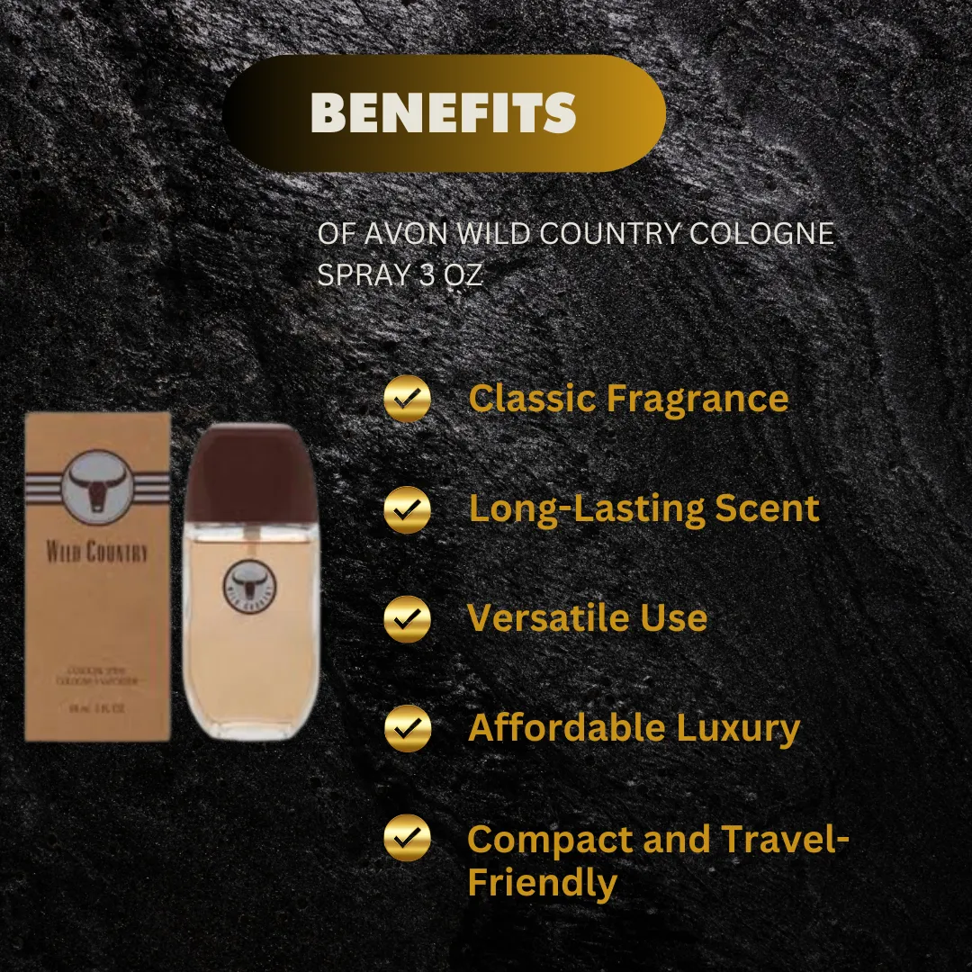 Avon Wild Country Cologne Spray 3 oz