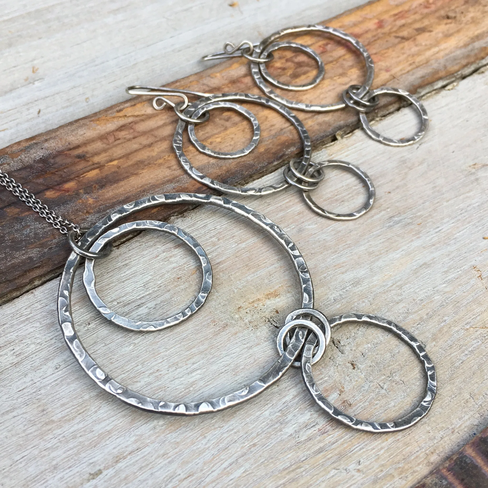 Bubbles Earrings ~ Oxidized