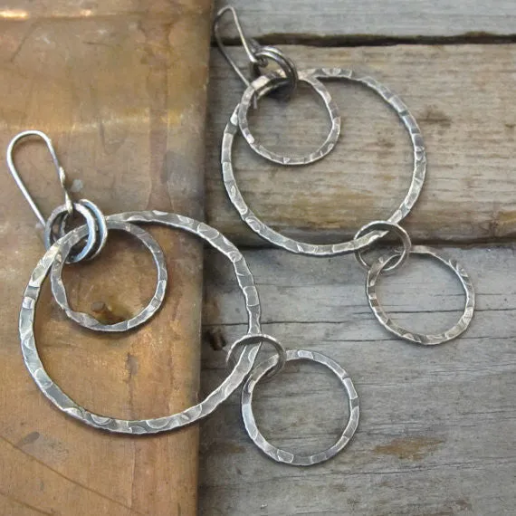 Bubbles Earrings ~ Oxidized