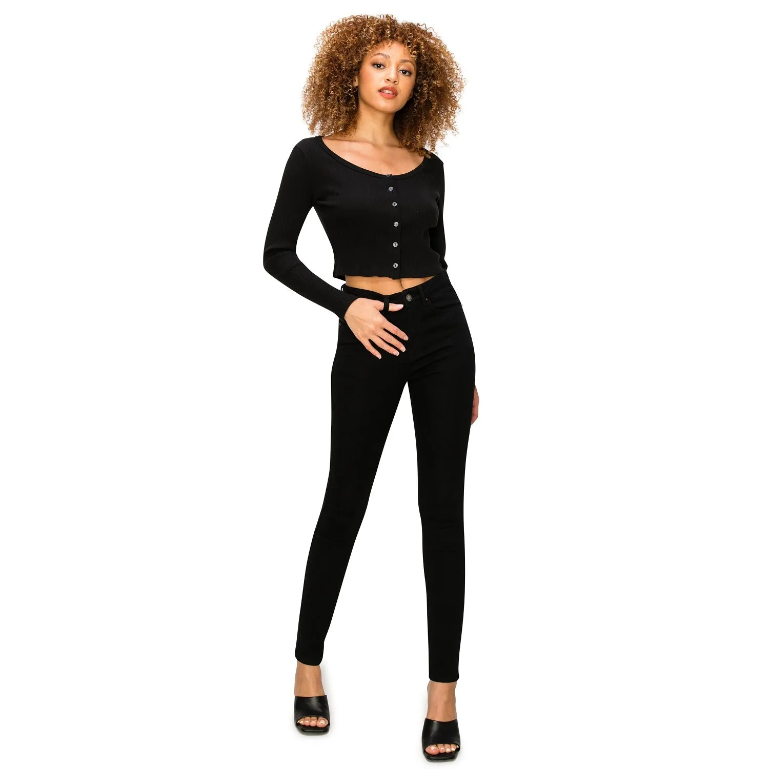 Denim Daydream Hermosa High-Rise Skinny Jeans - Black