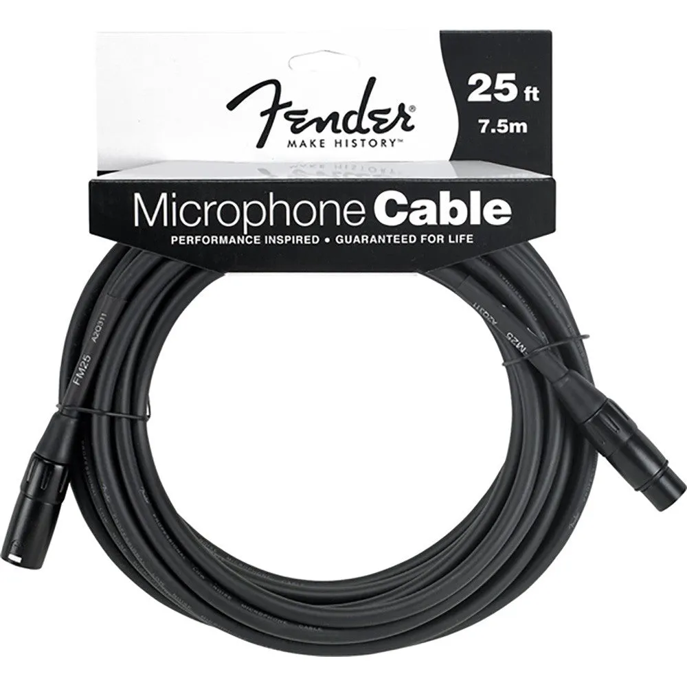 Fender Performance Series Microphone Cable - 25' - Black