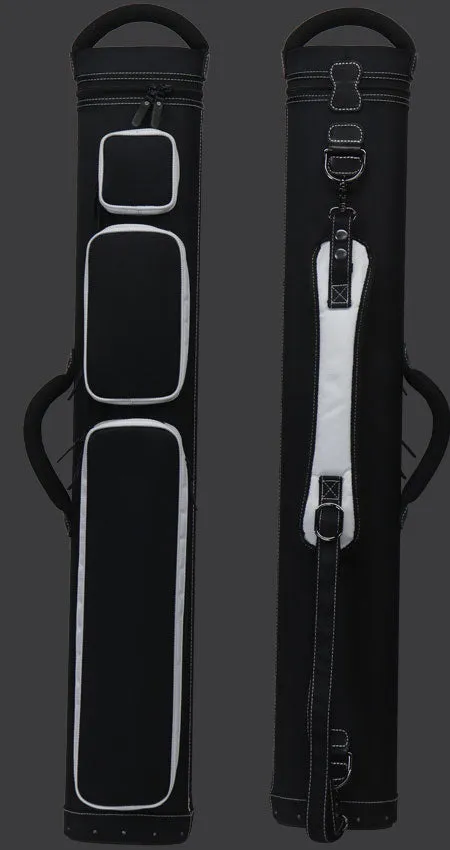 JB Ultimate Rugged Black/White Pool Cue Case - URBKWH