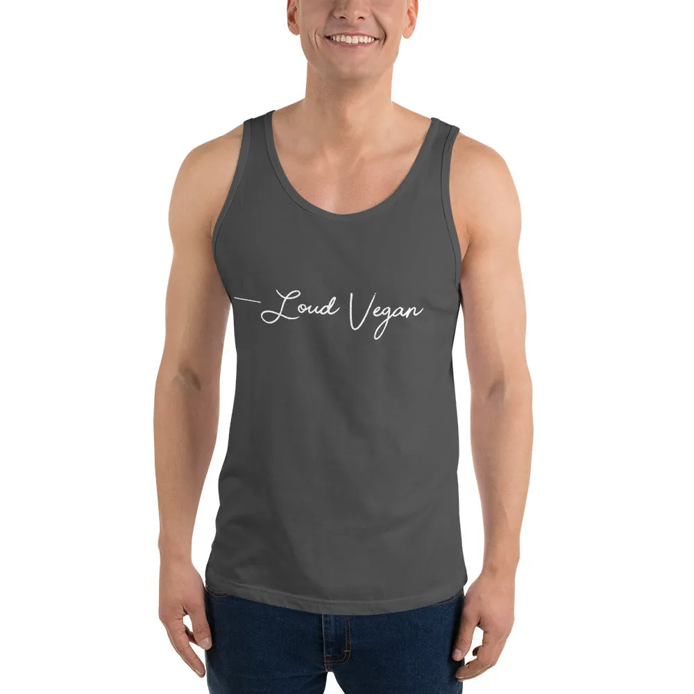 Loud Vegan Hand Written Signature  - Unisex  Tank Top