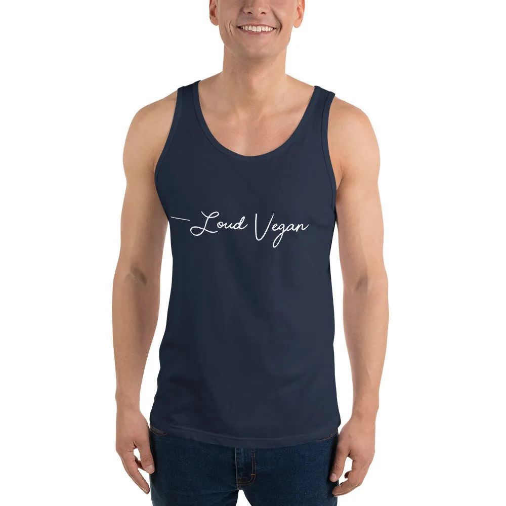 Loud Vegan Hand Written Signature  - Unisex  Tank Top