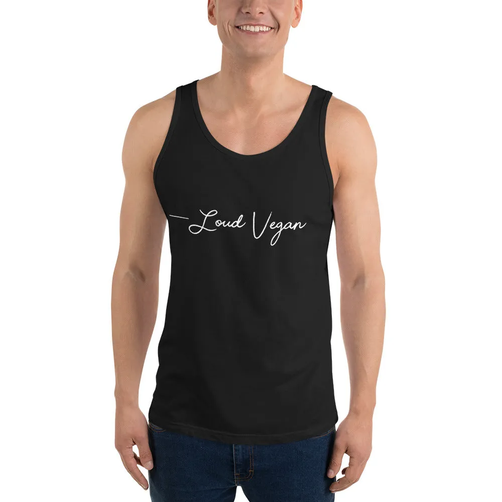 Loud Vegan Hand Written Signature  - Unisex  Tank Top
