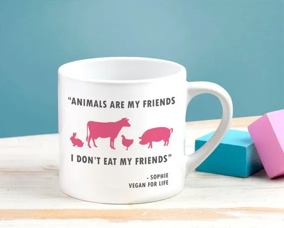 Personalised 'Animals Are My Friends' Children's Mini Mug