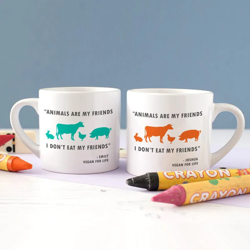 Personalised 'Animals Are My Friends' Children's Mini Mug