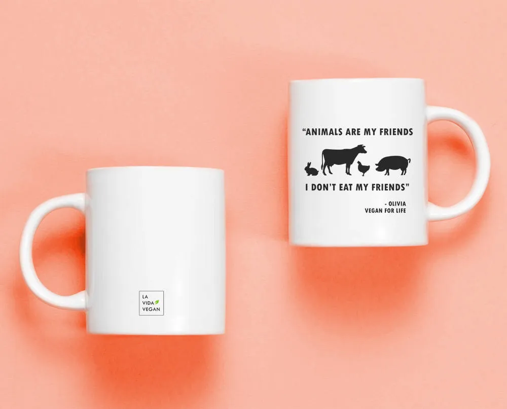 Personalised 'Animals Are My Friends' Mug