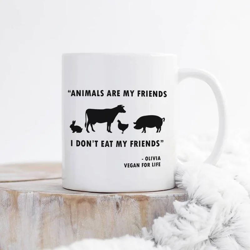 Personalised 'Animals Are My Friends' Mug