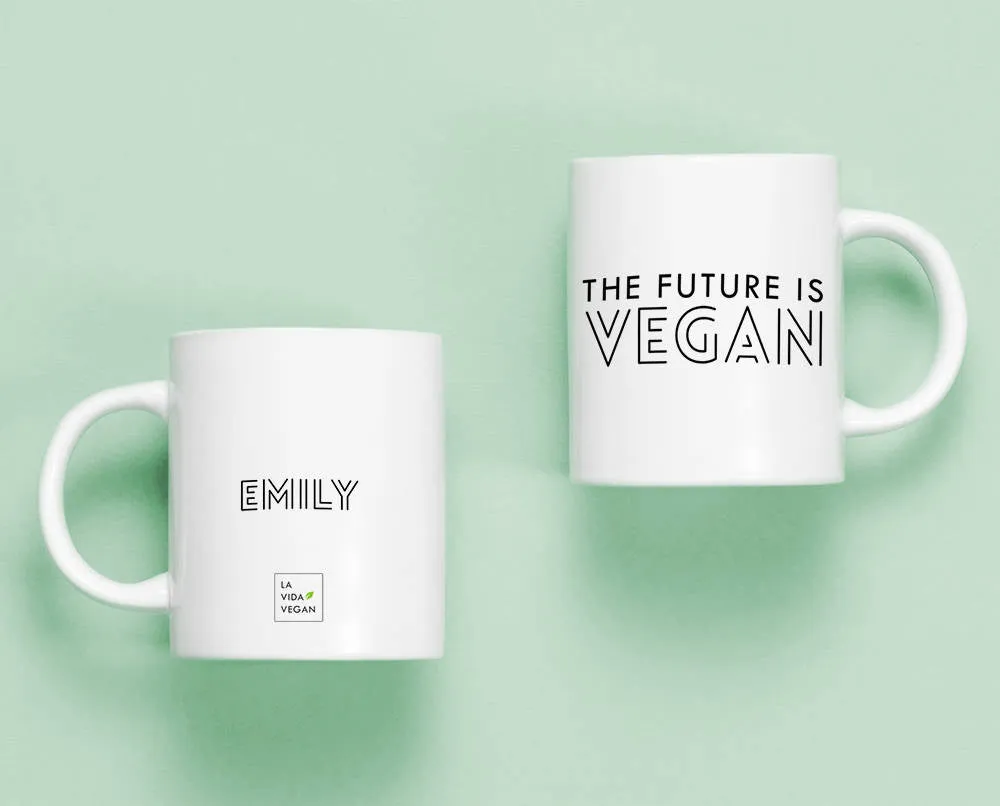 Personalised 'The Future Is Vegan' Mug