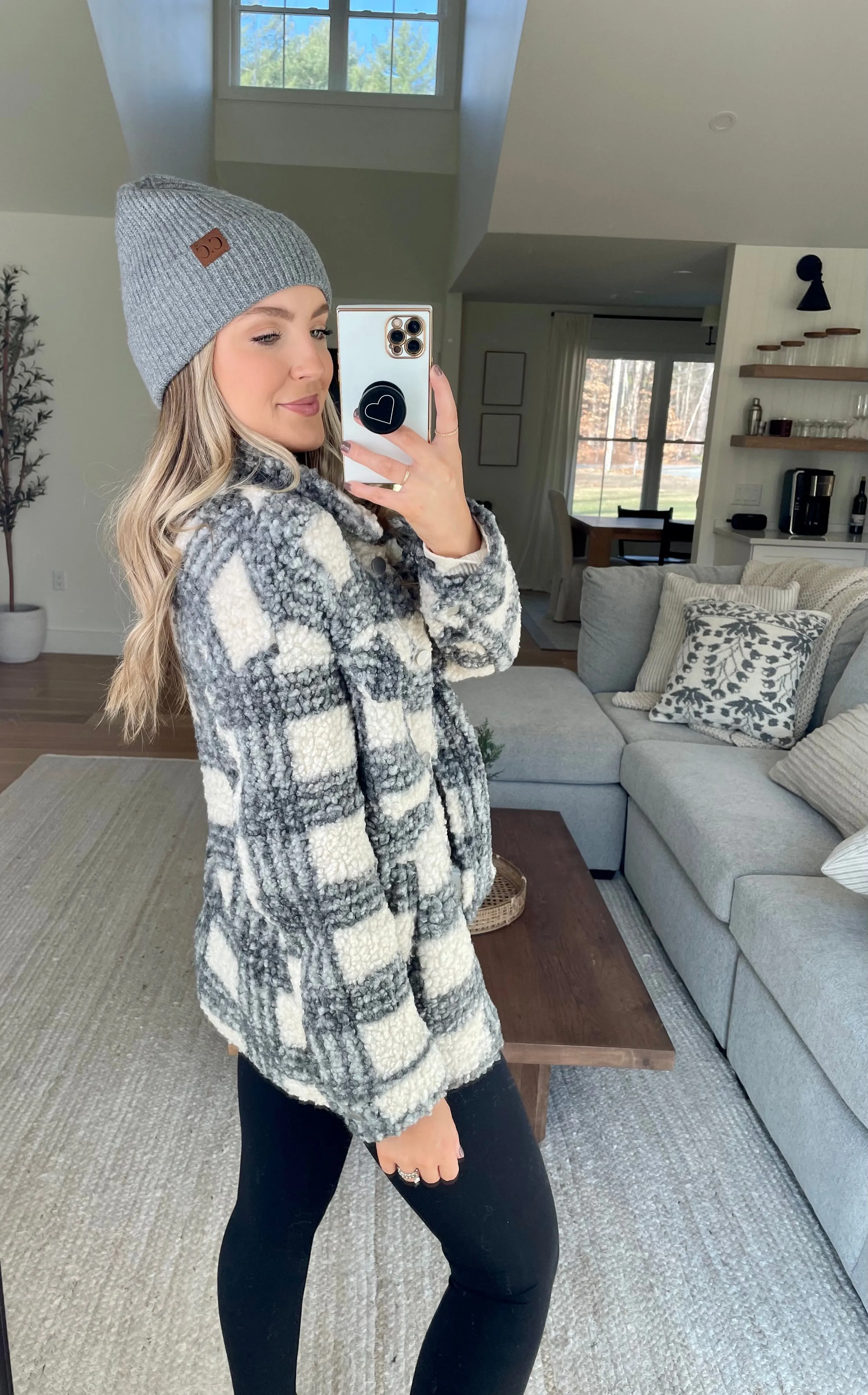 Piper Plaid Teddy Shacket