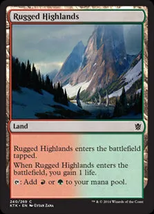 Rugged Highlands #240 Mtg Khans Of Tarkir Single