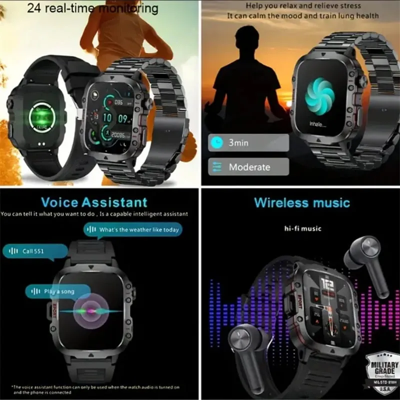 ⌚️Rugged Outdoor Smart Watch - 100  Sports Modes