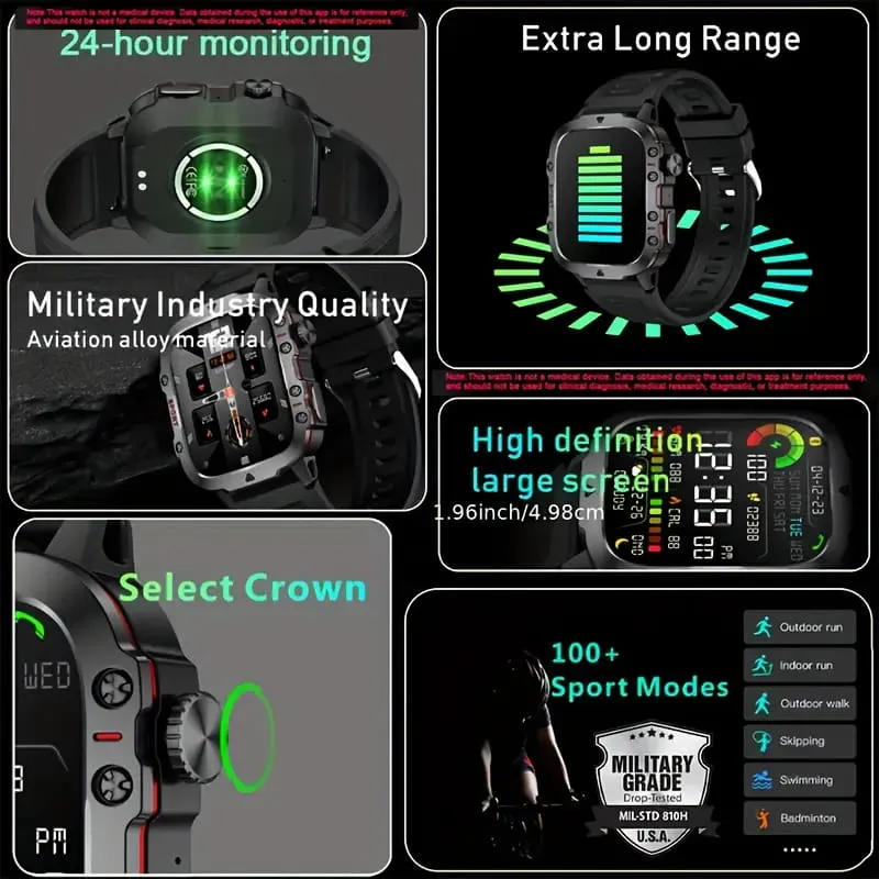 ⌚️Rugged Outdoor Smart Watch - 100  Sports Modes