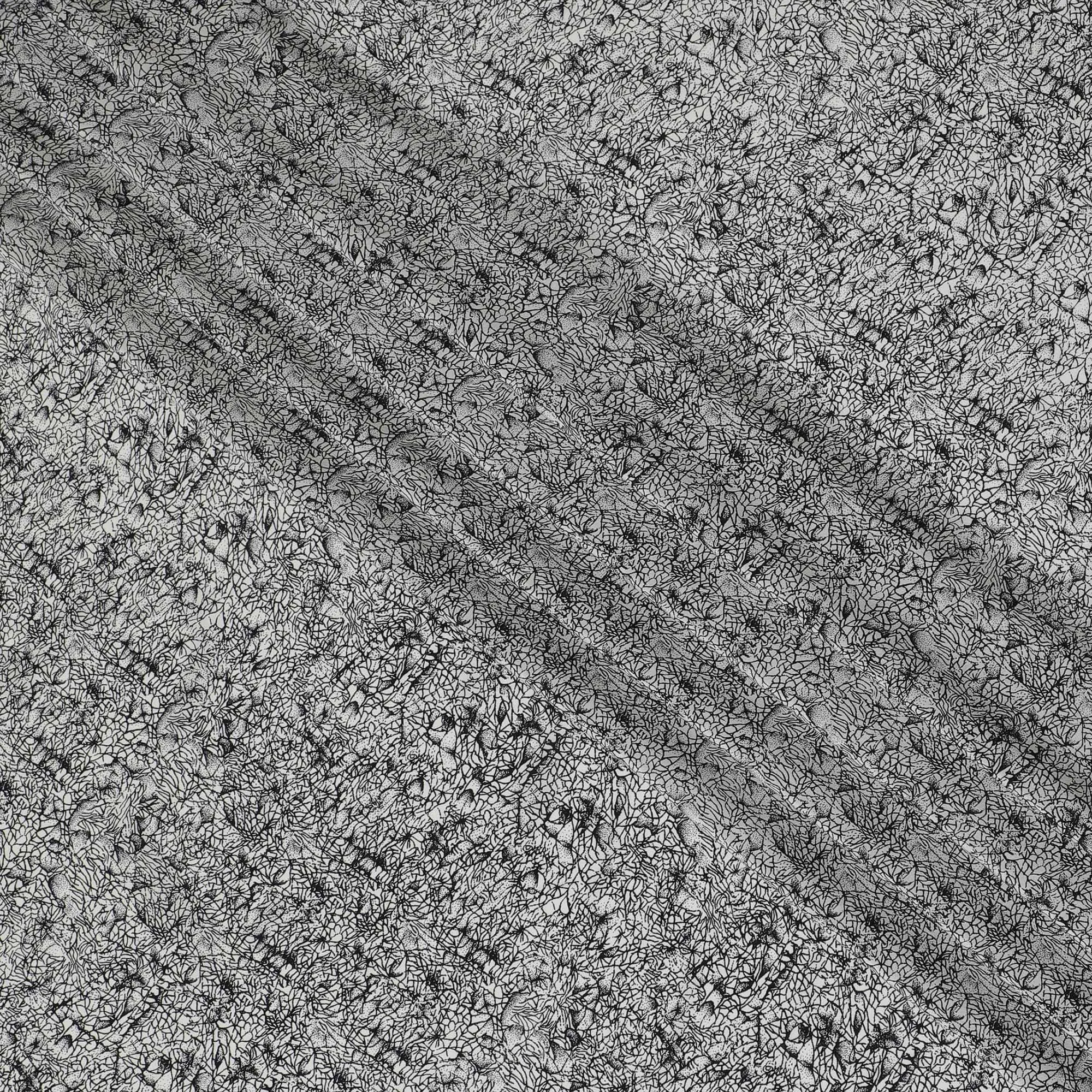 Sophisticated Slate Abstract Pure Silk Crepe Fabric - Modern Design, 110cm Width - Purchase Online by the Meter-D18043