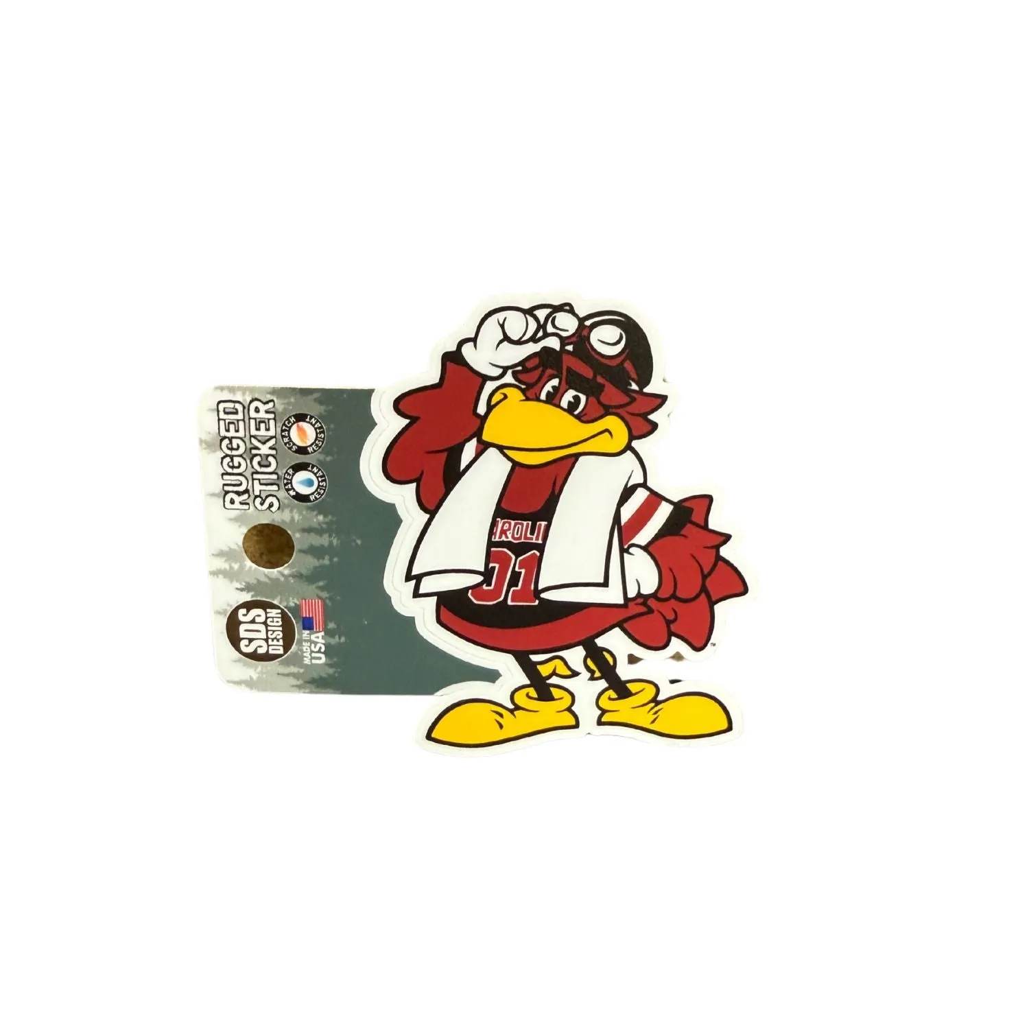 SOUTH CAROLINA GAMECOCKS 3.5" COCKY SWIMMING RUGGED STICKER