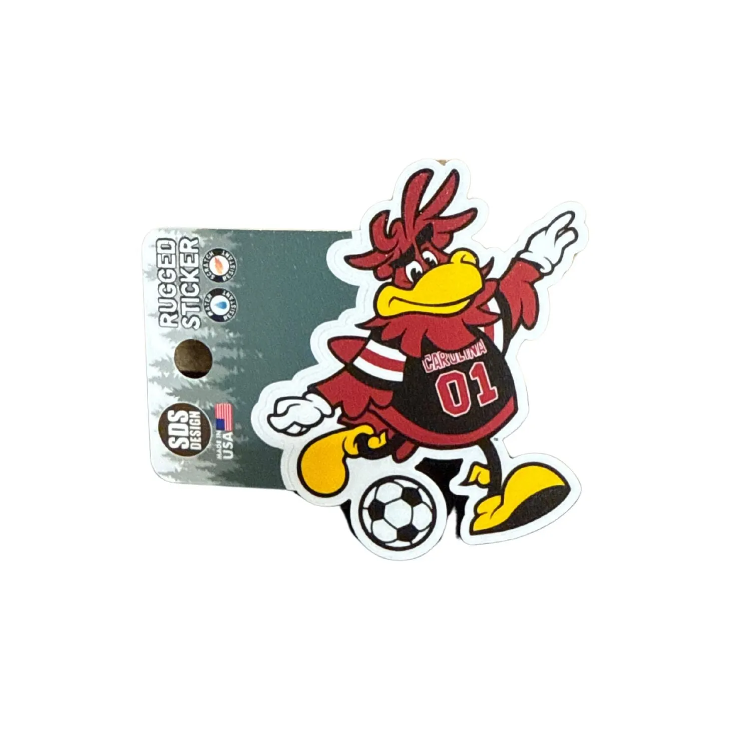 SOUTH CAROLINA GAMECOCKS 3.5" SOCCER COCKY RUGGED STICKER
