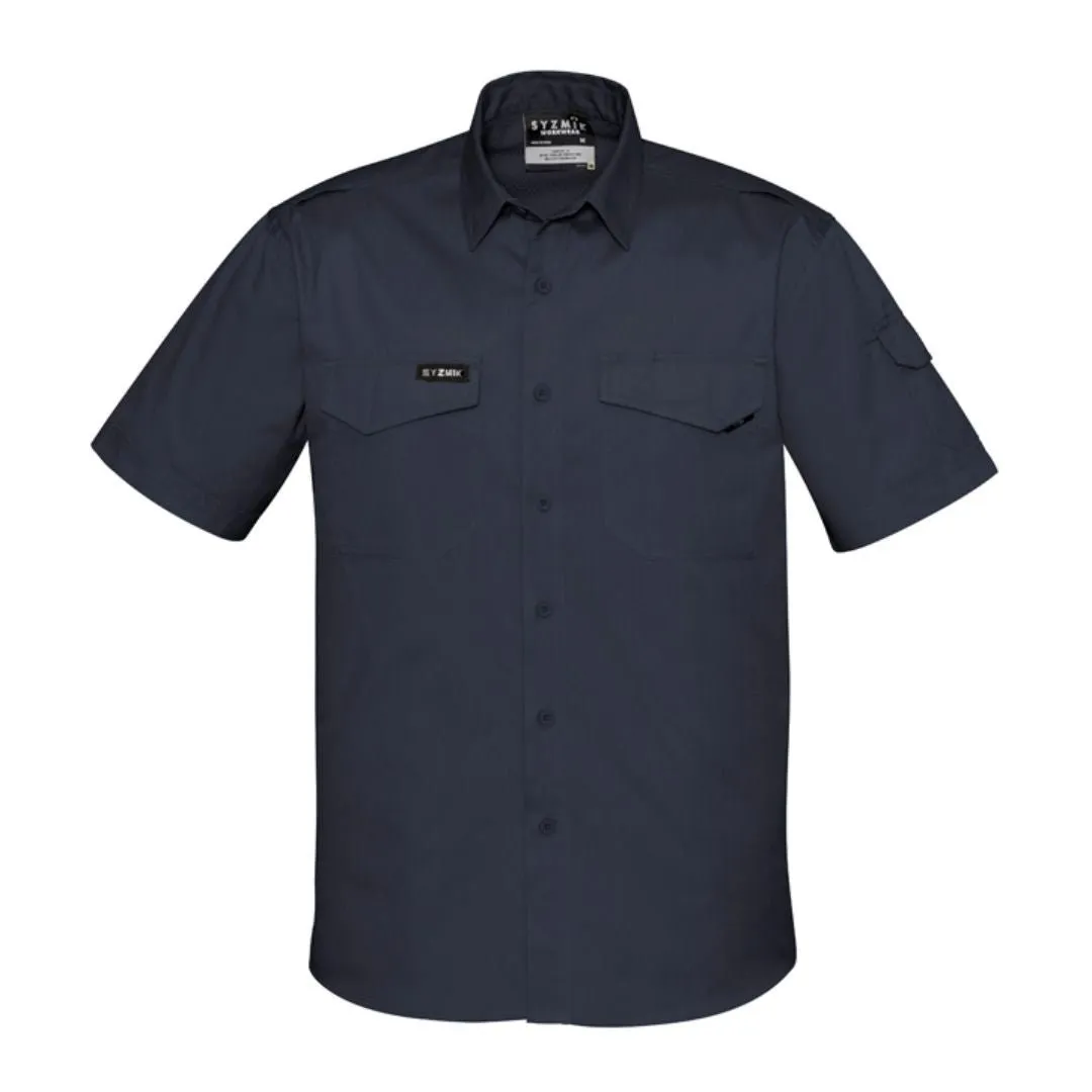 SYZMIK MENS RUGGED COOLING SHORT SLEEVE SHIRT - CHARCOAL