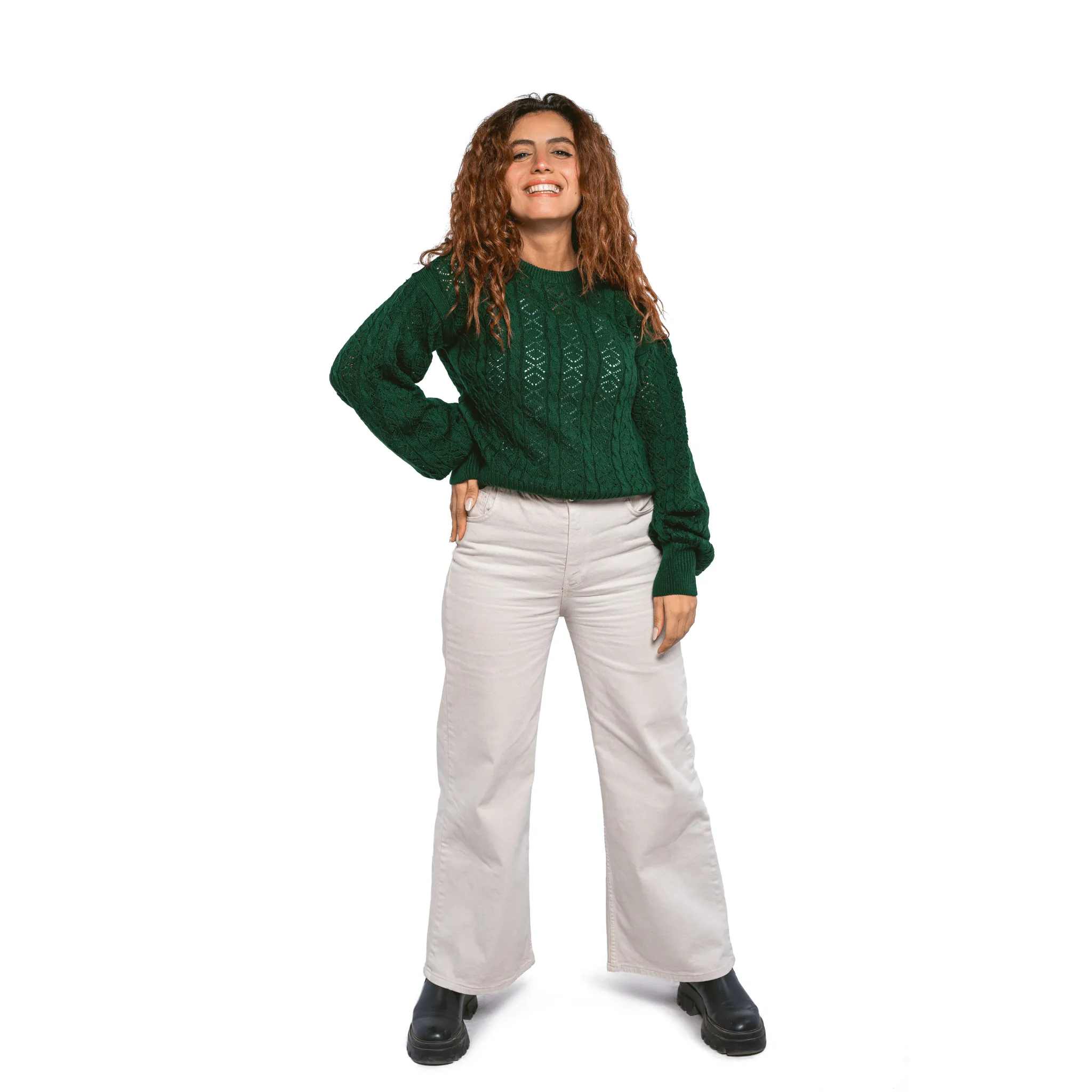 Women - Pullover "knitwear" - Green