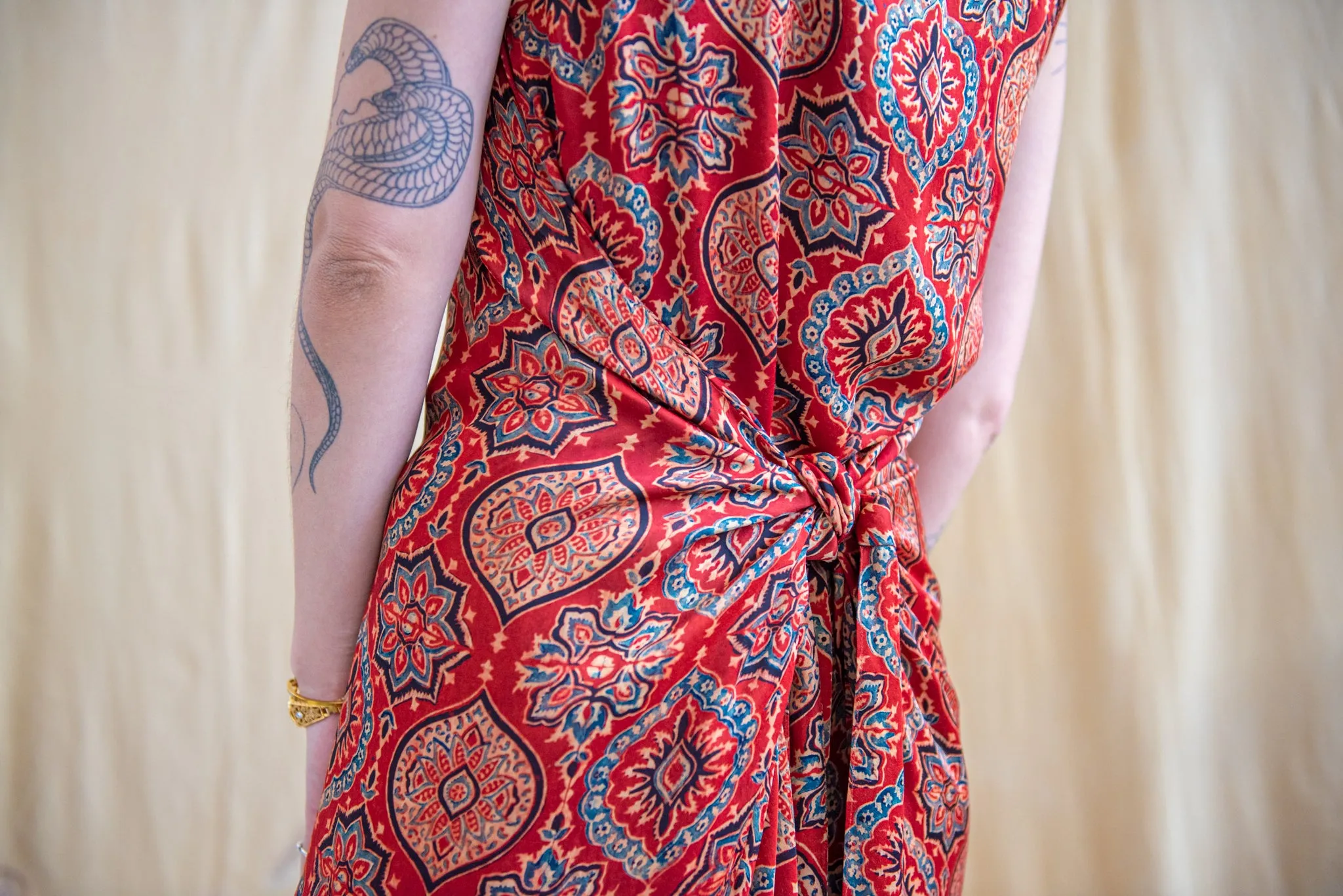 Wrap Dress - Red Indigo